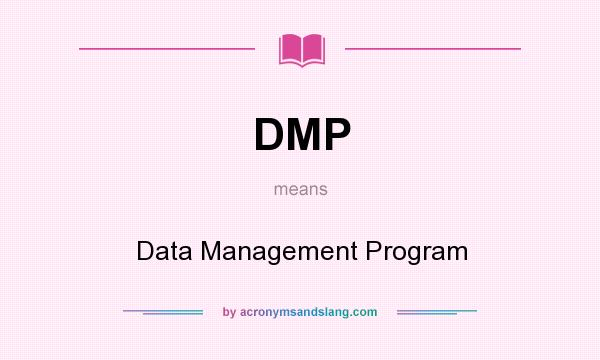 What does DMP mean? It stands for Data Management Program