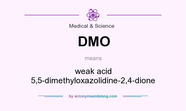 What does DMO mean? It stands for weak acid 5,5-dimethyloxazolidine-2,4-dione
