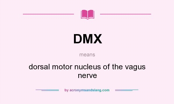 What does DMX mean? It stands for dorsal motor nucleus of the vagus nerve