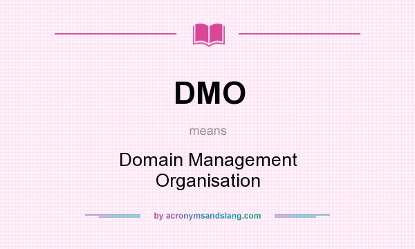 What does DMO mean? It stands for Domain Management Organisation
