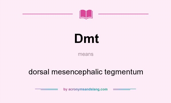What does Dmt mean? It stands for dorsal mesencephalic tegmentum