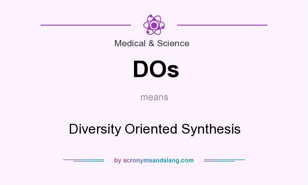 What does DOs mean? It stands for Diversity Oriented Synthesis