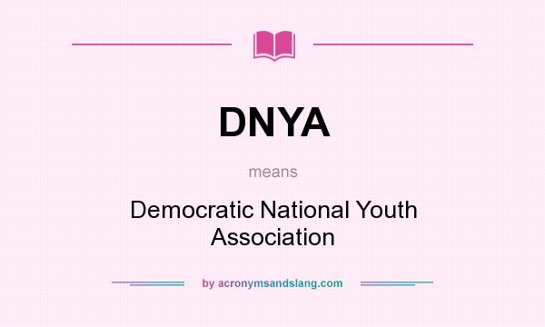 What does DNYA mean? It stands for Democratic National Youth Association