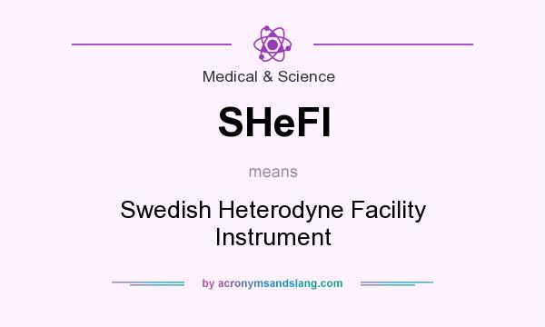What does SHeFI mean? It stands for Swedish Heterodyne Facility Instrument