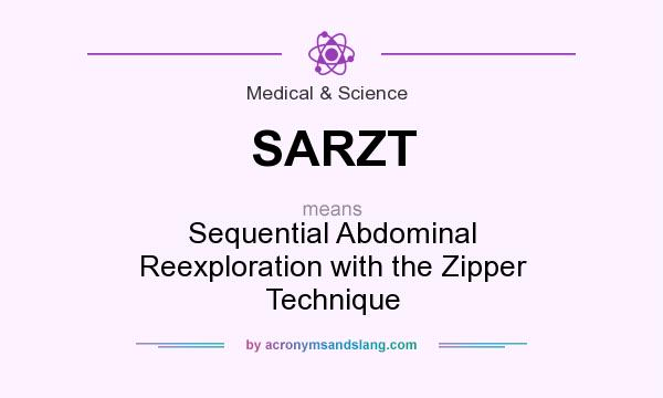 What does SARZT mean? It stands for Sequential Abdominal Reexploration with the Zipper Technique