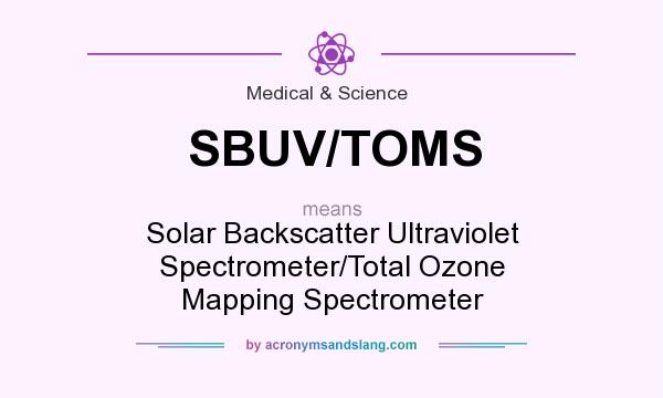 What does SBUV/TOMS mean? It stands for Solar Backscatter Ultraviolet Spectrometer/Total Ozone Mapping Spectrometer