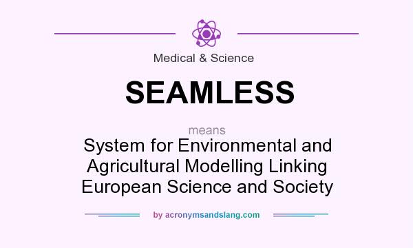 What does SEAMLESS mean? It stands for System for Environmental and Agricultural Modelling Linking European Science and Society