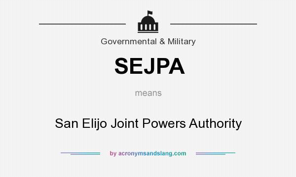 What does SEJPA mean? It stands for San Elijo Joint Powers Authority