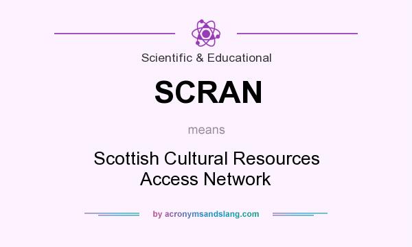What does SCRAN mean? It stands for Scottish Cultural Resources Access Network