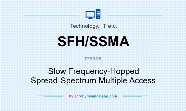 What does SFH/SSMA mean? It stands for Slow Frequency-Hopped Spread-Spectrum Multiple Access