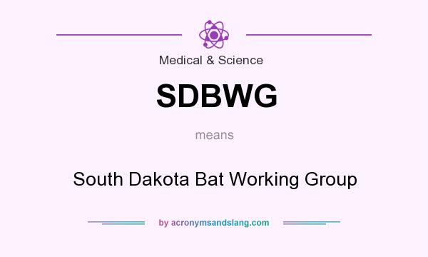 What does SDBWG mean? It stands for South Dakota Bat Working Group