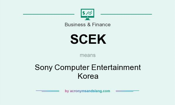 What does SCEK mean? It stands for Sony Computer Entertainment Korea
