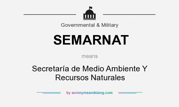 What does SEMARNAT mean? It stands for Secretaría de Medio Ambiente Y Recursos Naturales