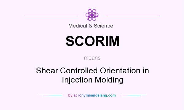 What does SCORIM mean? It stands for Shear Controlled Orientation in Injection Molding
