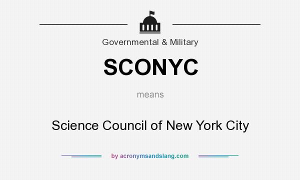 What does SCONYC mean? It stands for Science Council of New York City