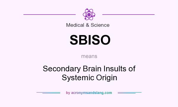 What does SBISO mean? It stands for Secondary Brain Insults of Systemic Origin
