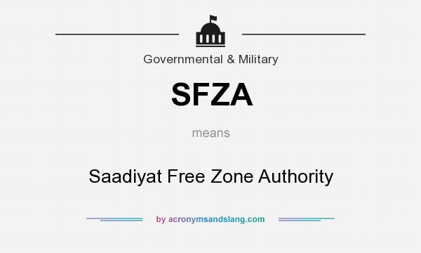 What does SFZA mean? It stands for Saadiyat Free Zone Authority