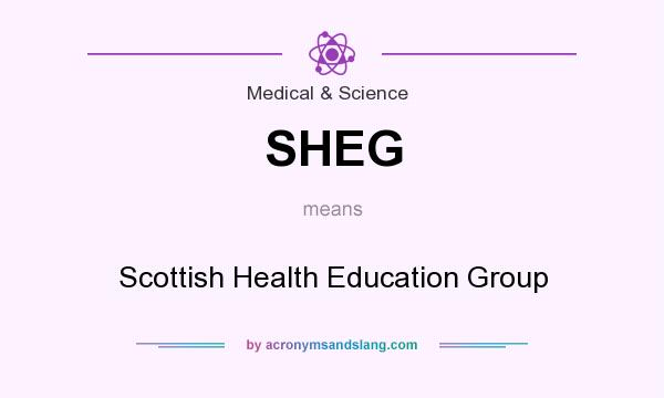 What does SHEG mean? It stands for Scottish Health Education Group