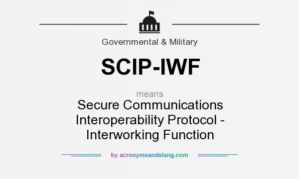 What does SCIP-IWF mean? It stands for Secure Communications Interoperability Protocol - Interworking Function