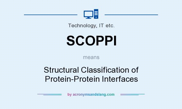 What does SCOPPI mean? It stands for Structural Classification of Protein-Protein Interfaces