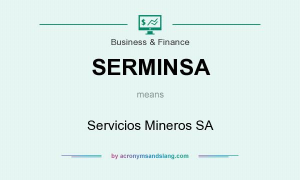 What does SERMINSA mean? It stands for Servicios Mineros SA