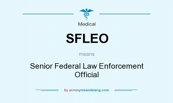What does SFLEO mean? It stands for Senior Federal Law Enforcement Official