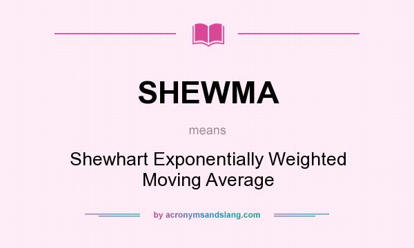 What does SHEWMA mean? It stands for Shewhart Exponentially Weighted Moving Average