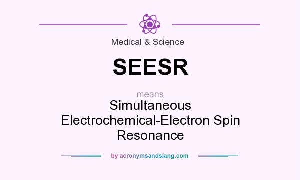 What does SEESR mean? It stands for Simultaneous Electrochemical-Electron Spin Resonance