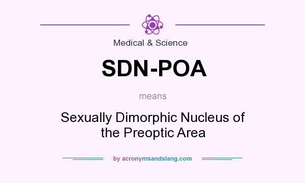 What does SDN-POA mean? It stands for Sexually Dimorphic Nucleus of the Preoptic Area