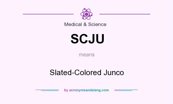 What does SCJU mean? It stands for Slated-Colored Junco