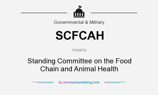 What does SCFCAH mean? It stands for Standing Committee on the Food Chain and Animal Health