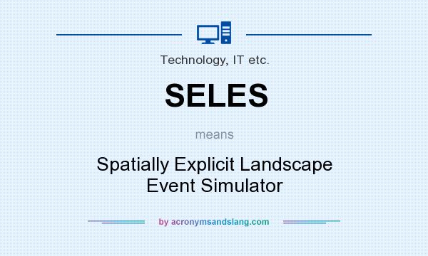 What does SELES mean? It stands for Spatially Explicit Landscape Event Simulator