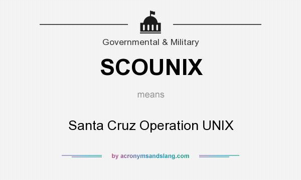 What does SCOUNIX mean? It stands for Santa Cruz Operation UNIX