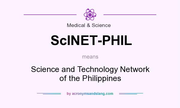 What does ScINET-PHIL mean? It stands for Science and Technology Network of the Philippines