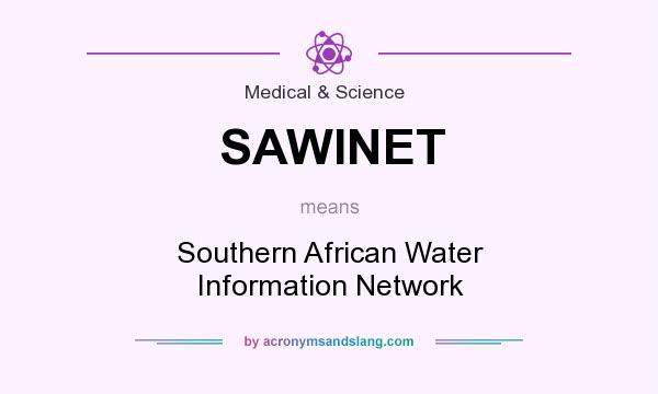 What does SAWINET mean? It stands for Southern African Water Information Network