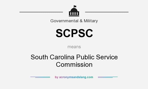 What does SCPSC mean? It stands for South Carolina Public Service Commission