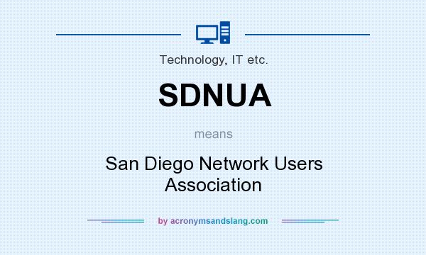What does SDNUA mean? It stands for San Diego Network Users Association