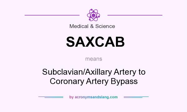 What does SAXCAB mean? It stands for Subclavian/Axillary Artery to Coronary Artery Bypass