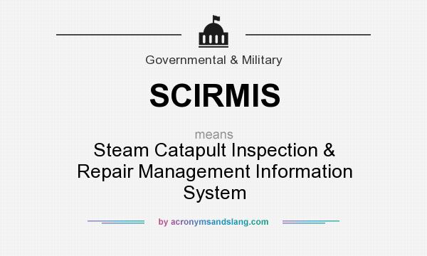What does SCIRMIS mean? It stands for Steam Catapult Inspection & Repair Management Information System