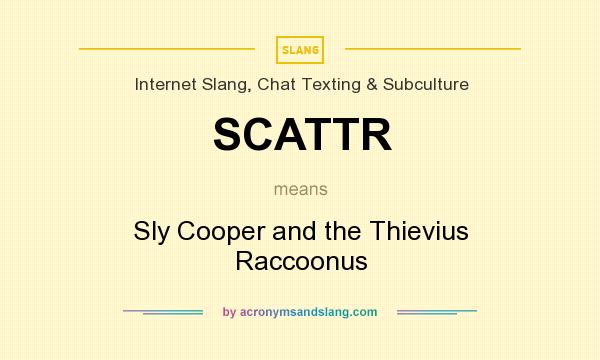 What does SCATTR mean? It stands for Sly Cooper and the Thievius Raccoonus