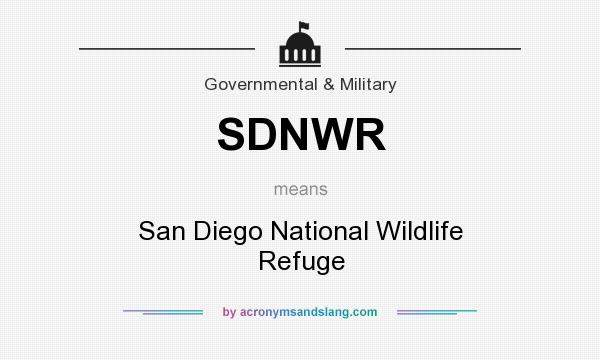 What does SDNWR mean? It stands for San Diego National Wildlife Refuge