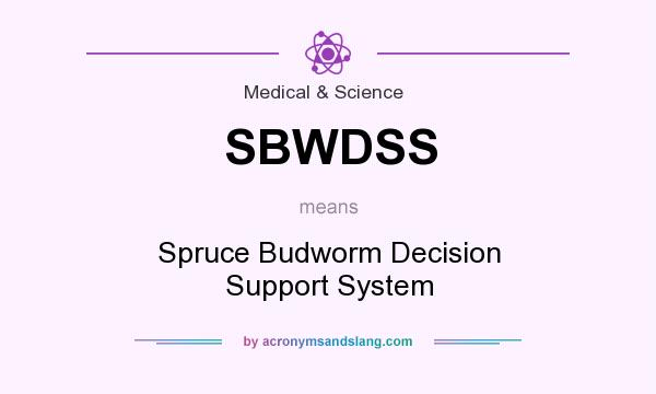 What does SBWDSS mean? It stands for Spruce Budworm Decision Support System