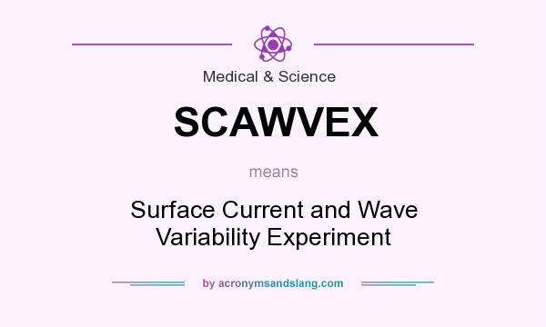 What does SCAWVEX mean? It stands for Surface Current and Wave Variability Experiment