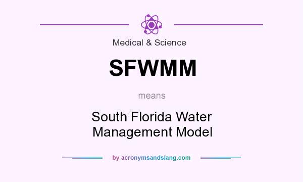What does SFWMM mean? It stands for South Florida Water Management Model