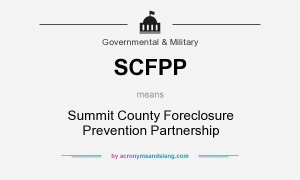 What does SCFPP mean? It stands for Summit County Foreclosure Prevention Partnership