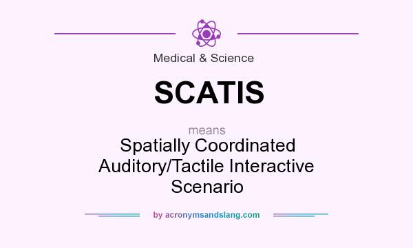 What does SCATIS mean? It stands for Spatially Coordinated Auditory/Tactile Interactive Scenario