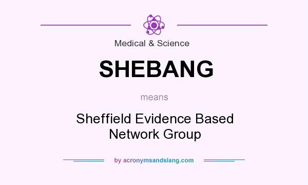 What does SHEBANG mean? It stands for Sheffield Evidence Based Network Group