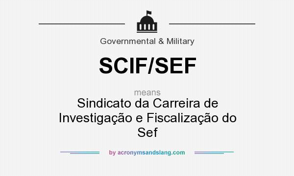 What does SCIF/SEF mean? It stands for Sindicato da Carreira de Investigação e Fiscalização do Sef