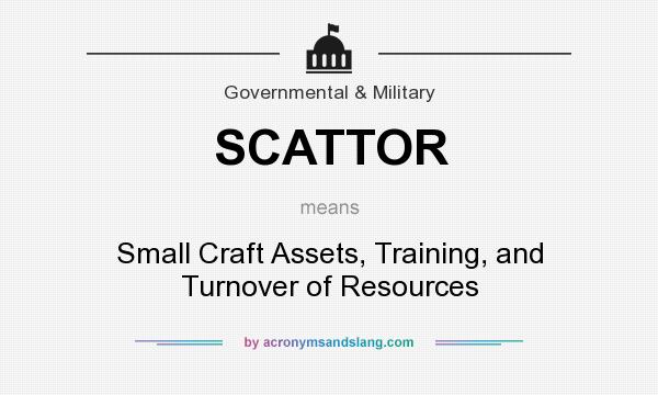 What does SCATTOR mean? It stands for Small Craft Assets, Training, and Turnover of Resources