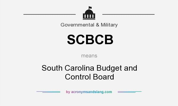 What does SCBCB mean? It stands for South Carolina Budget and Control Board